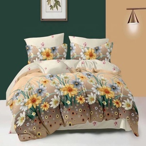 Juego de ropa de cama de tela de microfibra de alta calidad, sábana y funda de edredón con patrones impresos, venta al por mayor - Product Image 4