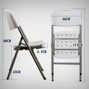 كرسي قابل للطي مريح للحفلات مع ظهر شبكي قابل للتنفس ومبطن، سهل الحمل - Product Image 5