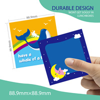 60 cartes de notes motivantes pour enfants, cartes d'affirmation positive inspirantes, cartes de dessins animés pour la boîte à lunch des enfants, cadeau scolaire