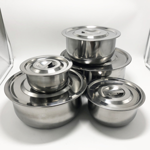 5 cái hiện đại thép không gỉ thân thiện với môi nấu ăn chậu chảo đặt cảm ứng dưới cho bếp gas bền Đồ dùng nhà bếp - Product Image 4