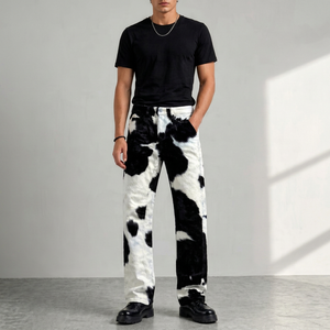 Pantalon en cuir de vachette pour homme, style urbain, finition durable, étiquette personnalisée, service de fabrication en gros - Product Image 1