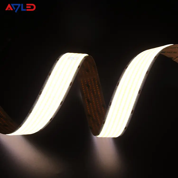 Super lebar DC24 1600 Chip 30mm lebar dotless linear pencahayaan komersial dapat disesuaikan Cob Led Strip tali pita