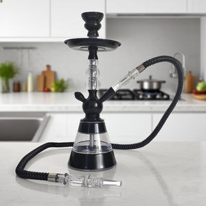 Portable arabe Morden alliage d'aluminium Mini narguilé ensemble Base acrylique Ultra-léger voyage en plein air voiture plage fumer Shisha ensemble - Product Image 1