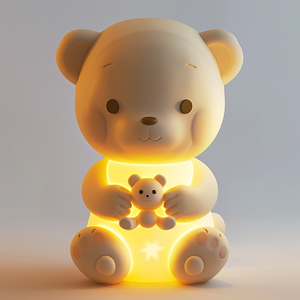 Özel üretici küçük ayı gece lambası sevimli bebek kaliteli hayvan vinil PVC aksiyon figürleri - Product Image 3