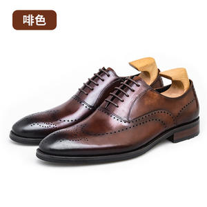 Chaussures en cuir véritable pour homme, design personnalisé, style rétro, cuir véritable souple, respirant, chaussures de mariage - Product Image 6