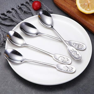 Estilo chino 12 animales del zodiaco tallados profundizado y engrosado cuchara de sopa de plata cuchara de arroz vajilla - Product Image 4