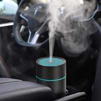 Diffuseurs de parfum pour voiture, désodorisant, mini humidificateur ultrasonique alimenté par USB, diffuseur d'huile avec 7 lumières colorées pour véhicule