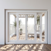 Porte coulissante en PVC en vinyle de style américain Écran coupe-vent en fibre de verre Ouverture horizontale PriceUPVC Porte coulissante