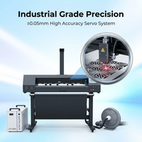 Máquina de Corte Láser RF Industrial de 80W para Vinilo Termotransferible, Película para Logotipos de 0.05mm, Máquina de Grabado Servo de Alta Precisión SUB