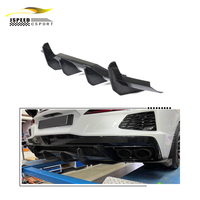 Diffuseur de pare-chocs arrière C8 en Fiber de carbone pour Chevrolet Corvette Stingray Convertible coupé 2020-2021