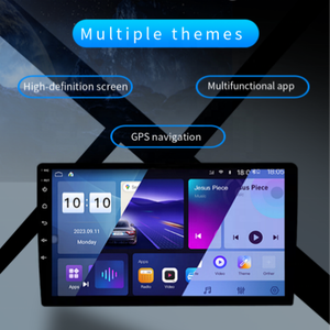 QLED Unit kepala Audio mobil, <span class=keywords><strong>Android</strong></span> 14 inci 9/10 inci Universal GPS Navigator 8 + 128G 1280*720 Amplifier DSP CarPlay dasbor - Product Image 4