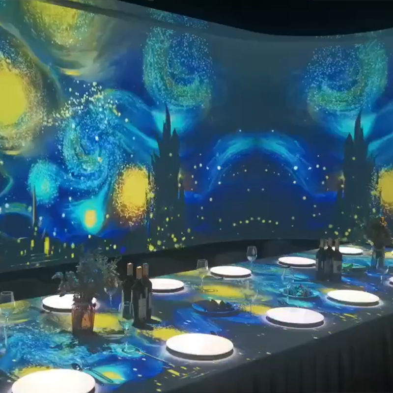 Immersive Restaurant Interactive Projection Mapping Table Hologram 3D ...