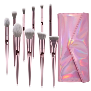 10 PCS High Quality Wholesale Professional Synthetic Hair Face <b>Makeup</b> <b>Brushes</b> Kit <b>with</b> Concealer & Shaving <b>Brush</b> Pink Set - Product Image 1