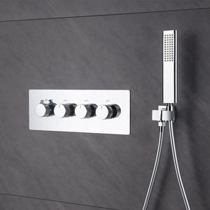Aideal Ensemble de douche à deux voies dissimulé 40x40cm Douche de plafond avec système de douche à bec cascade - Product Image 6