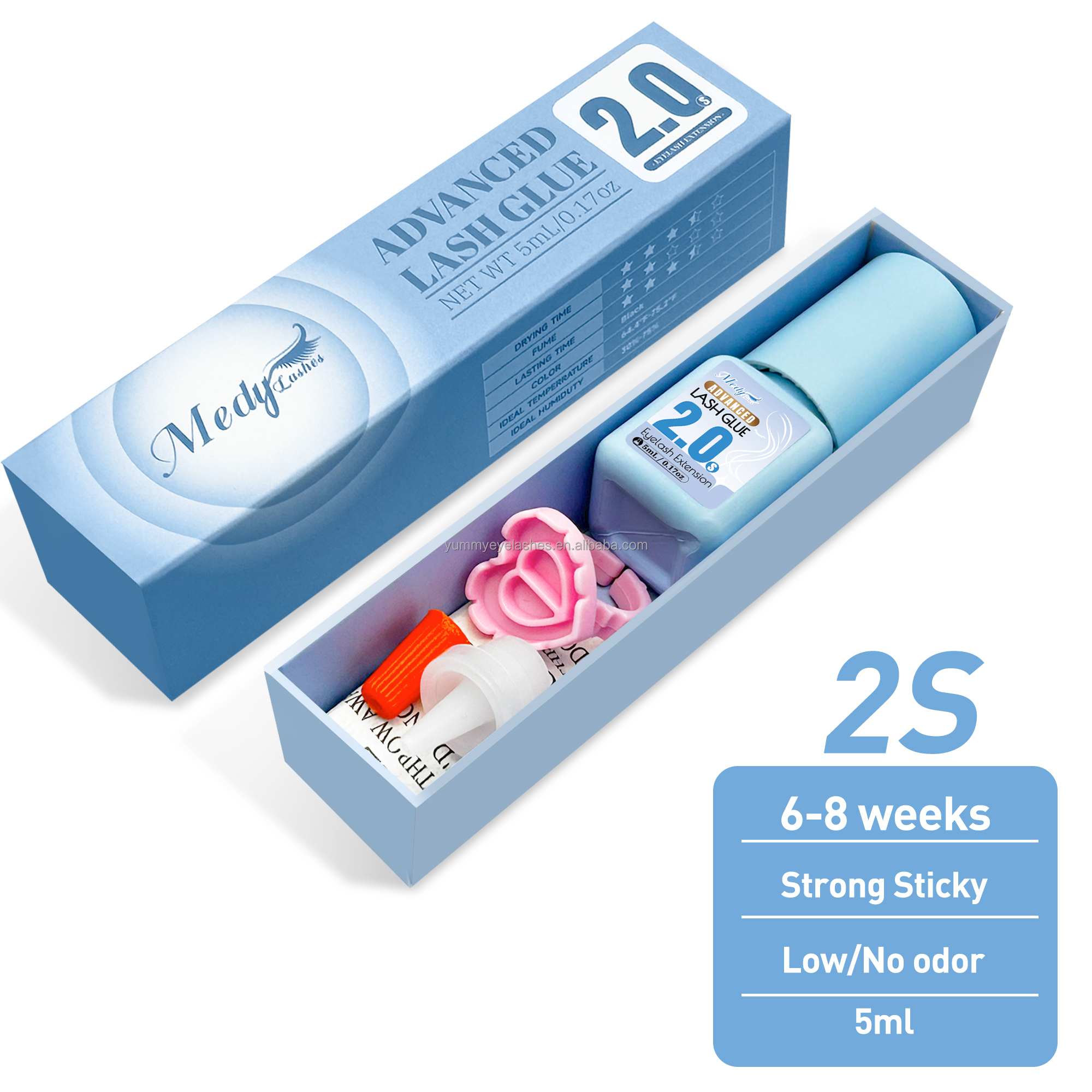 Upgrade lash glue 2s