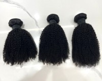 Pas cher 100% brut Remy brésilien non transformé faisceaux de cheveux humains 4a 4b 4c Afro crépus bouclés naturel noir couleur cheveux armure