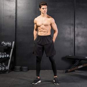 2025 personnalisé 2-en-1 hommes Shorts de course basket-ball collants actifs XS 5 pouces entrejambe élastique taille fermeture haute rue Logo - Product Image 4