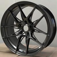 Jantes en alliage Machine Face Hyper Black Split Y 18 19 20 21 pouces 5x114.3 5x120 5x112 pour Mustang Camaro