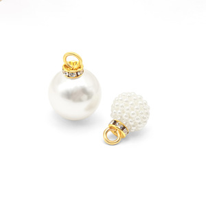 Pendentif en fausse perle, forme ronde, 10mm 12mm 14mm 15mm 16mm 18mm 20mm 22mm, serti clos, unisexe, pour usage quotidien, breloques - Product Image 3