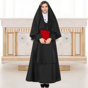 <span class=keywords><strong>Costumi</strong></span> di Alta Qualità per Donne Adulte, Mantello per Feste di Halloween, Velo da Suora, Croce Cristiana, Design da Pastore, in Poliestere - Product Image 5