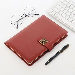 Carnet de composition A5 personnalisé à couverture rigide avec 100 feuilles, agenda professionnel en cuir épaissi, couverture en PU gravée pour cadeau - Product Image 3