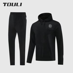 ชุดกีฬา 25-26 ชุดเซ็ตสองชิ้นสำหรับผู้ชายแบบมีฮู้ด เสื้อแจ็คเก็ตชุดกีฬา กางเกงวิ่งสำหรับผู้ชาย - Product Image 1