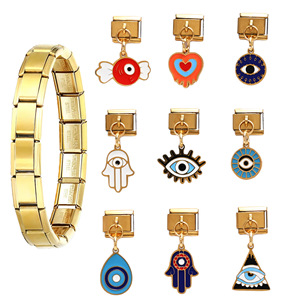 Modular Pendant Bracelet Stainless Steel Evil Eye Series Detachable Charm Unisex Gift Fashion Jewelry - Product Image 1