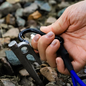 Crochet d'escalade en corde élastique d'extérieur, camping multifonctionnel, boucle de corde élastique portable, corde de traction pour auvent, piquet de <span class=keywords><strong>sol</strong></span> - Product Image 3