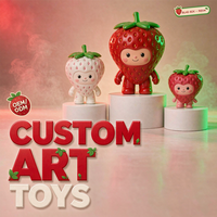 Op maat gemaakte hars aardbeienfiguren schattige fruitfiguren blind box designer speelgoed OEM fabrikant