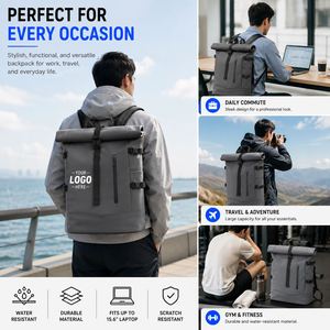 Mochila Impermeable Enrollable para Portátil, con Logotipo Personalizado, para Viajes de Negocios, Gran Capacidad, para Viajes Diarios al Aire Libre - Product Image 6