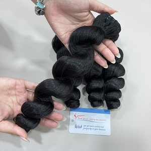 ผมต่อแบบเวฟธรรมชาติ สีธรรมชาติ ผมแท้ 100% เรมี่แฮร์ ขายส่ง - Product Image 1