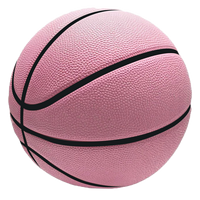 Ballon de basketball Chyros en PU rose, personnalisable avec logo, vente en gros directe fabricant, tailles 5/6/7, flexible et durable pour entraînement et divertissement