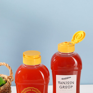 Vide 500ml Transparent <span class=keywords><strong>Miel</strong></span> <span class=keywords><strong>Pot</strong></span> Ketchup BBQ Sauce Bouteille En Plastique Squeeze Bouteille Avec Bouchon <span class=keywords><strong>De</strong></span> Valve En Silicone - Product Image 5