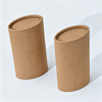 Emballage de bâtonnet de déodorant solide biodégradable avec logo personnalisé, recharge, bâtonnet cosmétique pour écran solaire, emballage de tube en papier ovale à pousser vers le haut