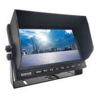 Monitor de TV para coche al por mayor de fábrica 5 7 9 10 pulgadas Ahd Quad Split Flap pantalla grabadora de vídeo con soporte de Metal en forma de U