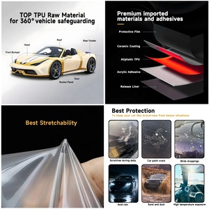 ราคาโรงงาน ติดตั้งง่าย ซ่อมแซมตัวเองได้ ป้องกันรอยขีดข่วน รับประกัน 10 ปี ฟิล์มใสนาโน TPU <span class=keywords><strong>PPF</strong></span> หนา 7.5 มิล - Product Image 2