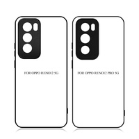 Coques de téléphone personnalisées en silicone TPU 2D vierges pour sublimation, étanches, antichoc, ajustement parfait à 100 %, noires, pour Oppo Reno 12 7 5G