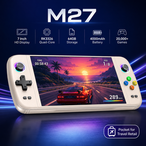 Console da Gioco Portatile 2026 M27 con Display HD da 7 Pollici, RK3326, 64GB, Batteria da 4000mAh, Oltre 20.000 Giochi Integrati, Tascabile per Viaggi e Vendita al Dettaglio - Product Image 1