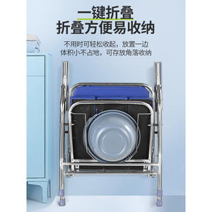 Sillas de Inodoro de Acero Inoxidable de Suministro Directo de Fábrica para Ancianos y Discapacitados, Diseño Plegable con Piezas de Plástico para Hospitales - Product Image 2