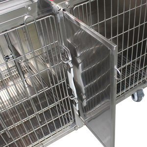 Jaula de animales de metal de acero inoxidable <span class=keywords><strong>veterinaria</strong></span> de alta calidad, perrera para perros, cajas clínicas, cámara de hospitalización, casa - Product Image 3