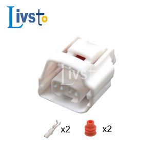 DJ70250A-2.2-21自动2针白色母插头连接器铜接触材料塑料外壳密封电气适配器。连接器 - Product Image 3