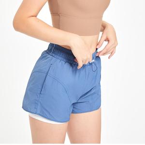 Shorts Deportivos 2 en 1 para Mujer, Cintura Elástica con Cordón, Bolsillo Lateral, Ligeros, Secado Rápido, para Gimnasio, Yoga, Correr, OEM, ODM - Product Image 3