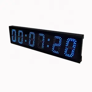 Grande minuterie de course à LED, 5 pouces, 7 couleurs, compte à rebours numérique, horloge de course