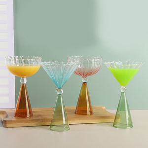 Thé Jus Eau Boire Tasse Pudding Salade Dessert Crème Glacée Vin Champagne Gobelet Gradient Couleur Rayé <span class=keywords><strong>Martini</strong></span> Verre À Cocktail - Product Image 3