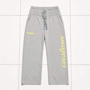 Pantalones Deportivos Personalizados para Hombre, Cintura Elástica con Cordón, Corte Holgado Informal, Doble Cintura, Estampado, Joggers de Algodón - Product Image 1