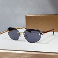 Lunettes de soleil géométriques sans monture pour femmes, protection UV400, décor en strass, lunettes de soleil tendance pour femmes, pour les fêtes, la plage, les voyages