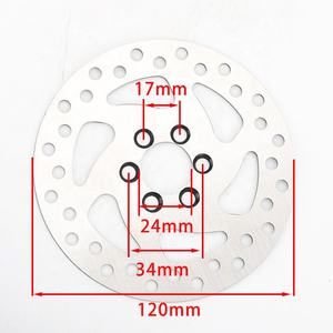 120mm E-scooter Disque De Frein En Acier Inoxydable 6 Trous 24mm Diamètre Intérieur pour VTT Mini Dirt Bike ATV <span class=keywords><strong>Quad</strong></span> Moto - Product Image 2