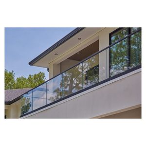 Pratico Design di Ringhiera in Vetro per Scale/Balconi con Profilo a U in Alluminio - Product Image 5