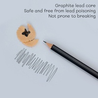 Crayon hexagonal HB à marque privée avec gomme, prix abordable, en bois, idéal pour les cadeaux de bienvenue