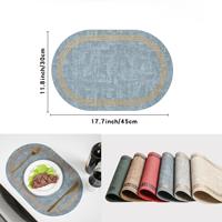 Nappe de table rectangulaire en cuir synthétique PVC, classique, élégante et luxueuse, écologique, personnalisable, couleur personnalisée, livraison rapide
